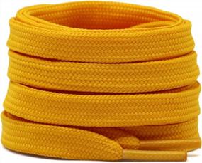 img 4 attached to 2 Pairs Of DELELE Thick, Hollow Flat Shoelaces For Athletic Shoes With Solid Strings