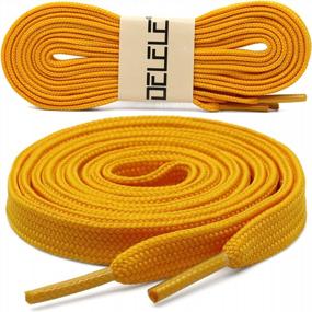 img 3 attached to 2 Pairs Of DELELE Thick, Hollow Flat Shoelaces For Athletic Shoes With Solid Strings