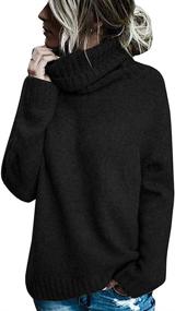 img 4 attached to FISACE Women'S Cozy Cable Knit Oversized Turtleneck Sweater - Perfect For Fall And Winter!