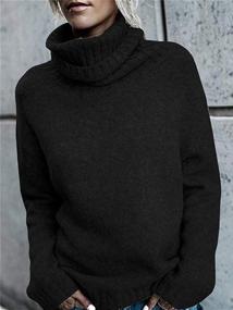 img 3 attached to FISACE Women'S Cozy Cable Knit Oversized Turtleneck Sweater - Perfect For Fall And Winter!