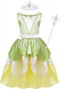 img 4 attached to Подготовьте свою маленькую девочку к королевскому празднику с роскошным ролевым платьем Jurebecia Frog