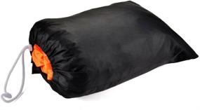 img 2 attached to HANSWD XXXL Motorcycle Dust Cover: Waterproof UV Protection for Yamaha Kawasaki - Black and Orange