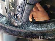 img 1 attached to Upgrade Your Car With Zone Tech'S Plush Black Sheepskin Steering Wheel Cover For Maximum Comfort And Protection review by Matt Tito