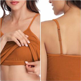img 1 attached to Pack Of 2 ATTRACO Women'S Cotton Camisoles With Shelf Bra And Spaghetti Straps For Comfortable Layering