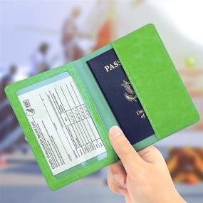 img 3 attached to 🧳 Premium Passport Holder Wallet - Dual Pack for Passports and Vaccine Card, Stylish PU Leather with Dedicated Slot, Perfect Travel Gift for Men and Women