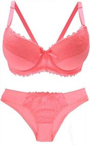 img 4 attached to 👙 Pretty Push Up Lace Lingerie Sets - Comfortable Bra and Panty Sets for Women (34B-46DD)