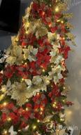 img 1 attached to Sparkle Up Your Festive Decor With COOLJOY 24 PCS Gold Poinsettia Artificial Flowers review by Chris Bertoli