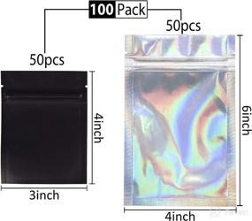 img 2 attached to ALEXUZ Resealable Holographic Packaging Ziplock