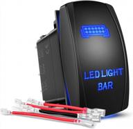gooacc led light bar rocker switch with blue jumper wires set: ideal for jeep, boat, and trucks - 2 years warranty! logo