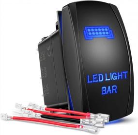 img 4 attached to GOOACC LED Light Bar Rocker Switch With Blue Jumper Wires Set: Ideal For Jeep, Boat, And Trucks - 2 Years Warranty!