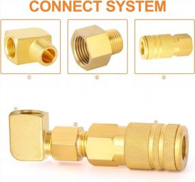 img 2 attached to GASHER 5PCS 90 Degree Street Elbow Brass Pipe Fitting 3/8" NPT Female X 3/8" NPT Male