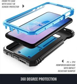 img 2 attached to Защитите свой Samsung Galaxy S10E с помощью сверхпрочного прочного чехла Poetic и подставки со встроенной защитой экрана, серия Revolution Blue