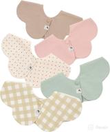 👶 konny baby bibs 5-pack: 360° rotate, soft and absorbent bandana drooling for boys and girls логотип