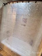 img 1 attached to WELTRXE Heavy Duty EVA Shower Curtain Liner With Magnets 72X72 Inches - Waterproof 3D Water Cube Clear Bathroom Shower Curtains, No Chemical Smell, No Odors, Includes 12 Hooks review by Nicolai Goler
