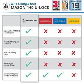 img 2 attached to Heavy Duty Seatylock Mason U Lock - Patented Diamond Secure Anti Theft Bike Lock With Keys - Ultimate Protection For City, Electric, Mountain Bikes, And Scooters