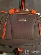 img 1 attached to Rockland Journey Softside Upright Luggage Set, Orange, 4-Piece (14/19/24/28) review by Andrea Joint
