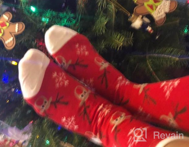 img 1 attached to Women'S Christmas Socks: Warm Winter Novelty Crew Slipper Socks For Holiday Fun! review by Sourn Debremarkos