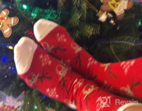img 6 attached to Женские рождественские носки: теплые зимние носки-тапочки для праздничного веселья!