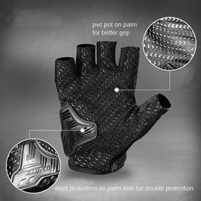 img 2 attached to 🧤 Stay Protected on Your Motorcycle with SCOYCO MC29D Half Finger Motorcycle Gloves – Anti-Slip, Breathable, and Adjustable