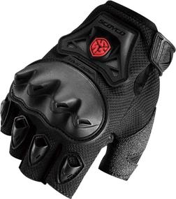 img 3 attached to 🧤 Stay Protected on Your Motorcycle with SCOYCO MC29D Half Finger Motorcycle Gloves – Anti-Slip, Breathable, and Adjustable