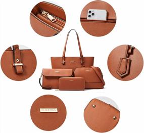 img 2 attached to 4Pcs Women'S Fashion Handbag Set - Wallet, Tote Bag, Shoulder Bag & Top Handle Satchel Purse