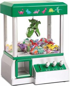 img 4 attached to Bundaloo Claw Machine Toy - The Ultimate Arcade Game For Kids With Candy Grabber & Prize Vending Dispenser - Best Gifts For Boys & Girls (Green Dinosaur)