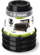 4 pack slipstick cb671 5" bed risers - steel reinforced, stackable, supports 2,640lbs - black logo