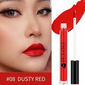img 1 attached to Waterproof Matte Liquid Lipstick+ Lip Plumper Lipgloss Makeup Set 24 Hours Long Lasting Non-Stick Cup Velvet Nude Red Gloss Kit Christmas Birthday Gift For Women Girls