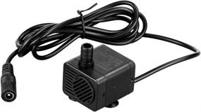 img 1 attached to 🌊 LAPOND 200L/H 12V 4W Submersible Water Pump: Ultra Quiet Timer for Pond, Aquarium, Fish Tank Fountain! Hydroponic Pump with High Lift of 5.9ft.