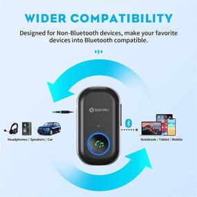 img 3 attached to 🎧 SONRU Aux Bluetooth Adapter for Car/Home Stereo/Wired Headphones: 5.0 Bluetooth Receiver with Fast Charging, Long Standby, and Long Distance Transmission - Enhance Your Audio Experience!