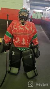img 3 attached to Рождественский хоккейный комплект из джерси для мужчин и мальчиков с изображением лося и снега - сублимированная тренировочная куртка, носки и леггинсы от EALER