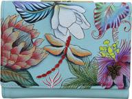 👛 anuschka hand-painted blocking french wallet - women's handbags & wallets" логотип