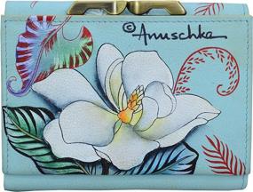 img 3 attached to 👛 Anuschka Hand-Painted Blocking French Wallet - Women's Handbags & Wallets"