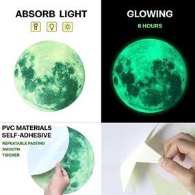 img 2 attached to Glow in The Dark Stars for Ceiling | 893PCS Wall Stickers with Moon and Stars Decor | Glow in The Dark Wall Decals for Kids Room