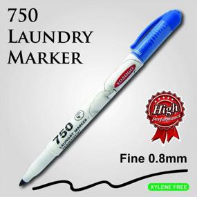 img 1 attached to Yosogo Permanent Fabric Marker Pens (3 Colors) - Pack Of 10 Non-Toxic Long Lasting Fast Drying High Performance Stationery Essential Laundry Markers For School And Work