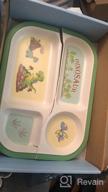 img 1 attached to Dino-Printed Bamboo Dinner Set For Toddlers: Includes Divided Plate, Feeding Dish, And Bib - Ideal Baby Tableware For Mealtime Fun And Easy Cleanup review by Adam Gray