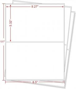 img 4 attached to 200 Count Self Adhesive Shipping Labels With Rounded Corners For Laser & Inkjet Printers - RBHK Half Sheet.