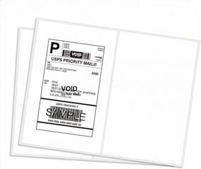 img 3 attached to 200 Count Self Adhesive Shipping Labels With Rounded Corners For Laser & Inkjet Printers - RBHK Half Sheet.