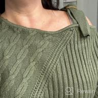 img 1 attached to Women'S Long Sleeve Cold Shoulder Turtleneck Knit Sweater Top Pullover Casual Loose Jumper review by Emily Waffles