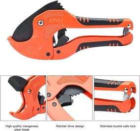 img 2 attached to Ratcheting PVC Pipe Cutter By AIRAJ - Cuts Up To 1-3/4 Inch, PEX And Plastic Pipe Cutter Tool - Perfect For All Kinds Of Plastic Pipes