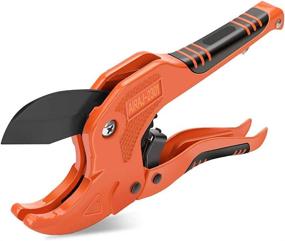 img 4 attached to Ratcheting PVC Pipe Cutter By AIRAJ - Cuts Up To 1-3/4 Inch, PEX And Plastic Pipe Cutter Tool - Perfect For All Kinds Of Plastic Pipes