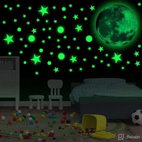 img 4 attached to 🌟 Glow in The Dark Stars: Transform Your Space with Ceiling and Wall Stickers