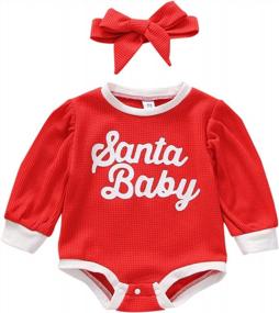 img 4 attached to 🎅 Festive Newborn Baby Santa Romper: Perfect Christmas Outfit for Boys and Girls!