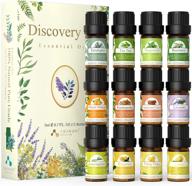 12-piece essential oil set - eucalyptus, tea tree, peppermint & more! логотип