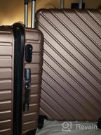 img 1 attached to 🧳 Travel in Style with Apelila's 4-Piece Hardshell Luggage Set in Rose Gold - Includes Spinner Wheels, Free Cover & Hanger review by Isaac Shankar