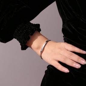 img 3 attached to Islamic Jewelry Gifts For Women - Qitian Allah Gold Bangles Bracelets Ayatul Kursi Arabic Cuff Bracelet: Perfect Ramadan & Eid Gift For Men & Women