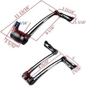 img 3 attached to 🔧 Enhance Your Harley Touring FLH FLT with Set Brake Arm Peg Pedal: Front Rear Shift Levers Shifter Pegs for 2014-2019 Models