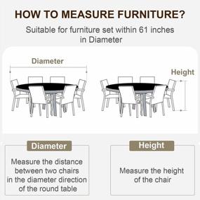 img 2 attached to Waterproof And Heavy-Duty 62-Inch Round Patio Furniture Cover Made Of 600D Oxford Cloth For Outdoor Dining Tables And Chairs Set - Ideal For Protecting Outdoor Furniture From Weather Elements