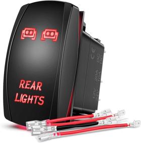 img 4 attached to 🚗 Nilight Rear Lights Rocker Switch: 5Pin Laser On/Off LED Light Bar Switch 20A/12V 10A/24V for Cars, Trucks, RVs - 2 Years Warranty