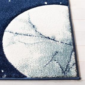 img 2 attached to 🌌 SAFAVIEH Carousel Kids Collection 3'x3' Round Navy/Ivory Outer Space Rug - Non-Shedding Rug for Playrooms, Nurseries, and Bedrooms